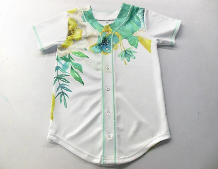 Model de flori pe softball jerseys 6 butoane de softball cămăși